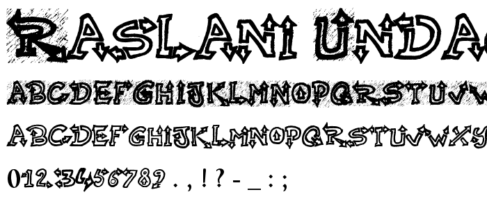 Raslani Undaground Bold font